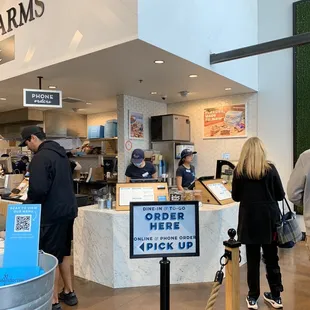 customers at the counter