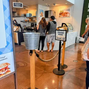 Waiting in line to order