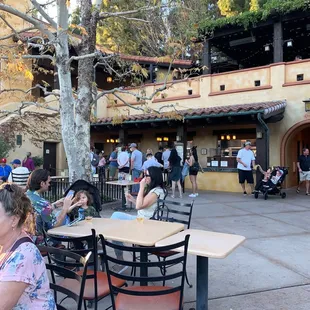 people sitting at tables