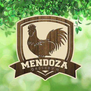 a wooden sign with a rooster on it