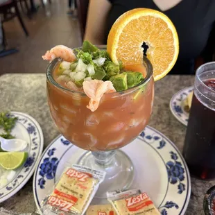 Shrimp cocktail- friends choice. Stated it was good but not great. Sweeter then she likes.