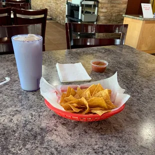 Chips and horchata