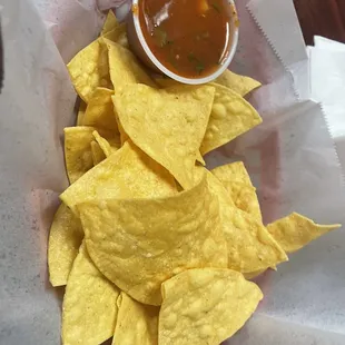 Really good salsa and chips!