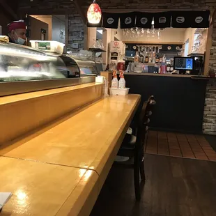 a view of a sushi bar