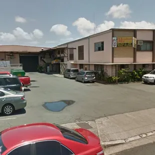 Heading South on Waiakamilo Rd. Right after McNeill St. on the left.