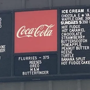 Menu left side