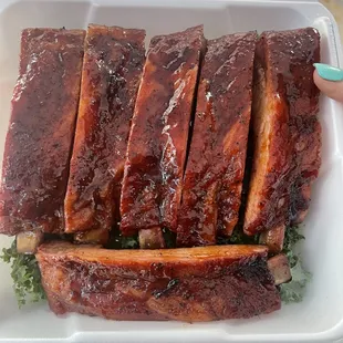 ribs, food, bbq ribs