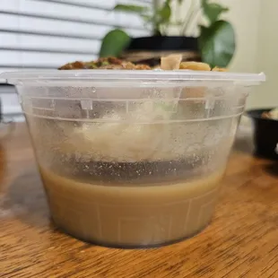 Menkoi Ramen - Togo order.  Packed with broth and noodles/toppings separated.