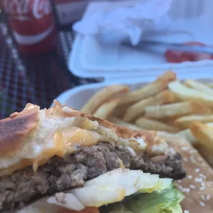 Cheeseburger and fries!