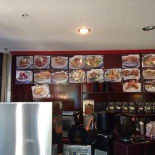 Visual menu for some food