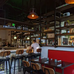 a man sitting at a bar