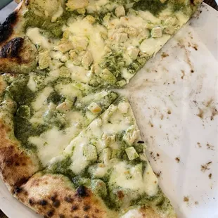 Fantastic pesto pizza!