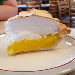 The lemon meringue pie is big!