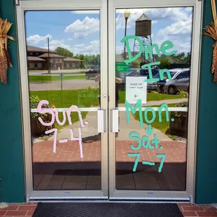 COVID hours: 7-4 Sundays, 7-7 otherwise (June 2020)