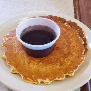 Pancakes and syrup