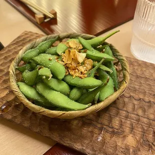 Roasted Garlic Edamame