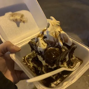 Hot Fudge Cake Sundae