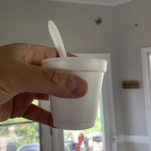 Size of kid cup.