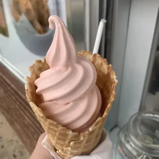 Strawberry Waffle Cone