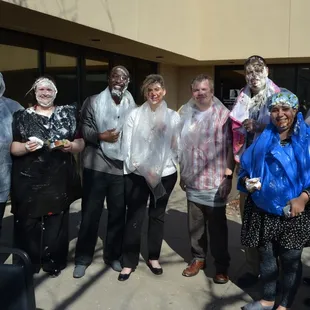 MHA had a "Pie in the Face" contest to raise awareness of the need for mental health services in the Wichita area.
