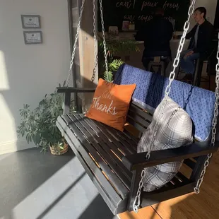 Indoor porch swing