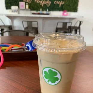 a cup of iced coffee