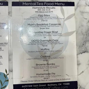 Food Menu