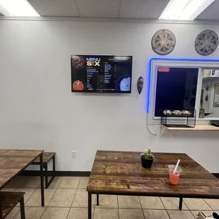 Inside &amp; window to place your order &amp; pickup it up