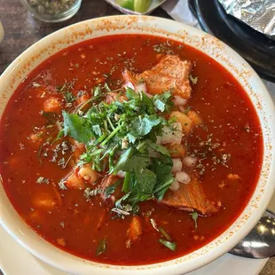 Pozole Rojo De Pollo