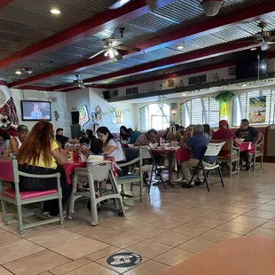 people sitting at tables