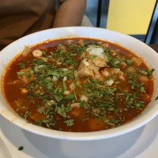 Menudo Tojo (toppings added)