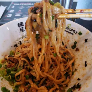 Post mixing of the sauce and egg