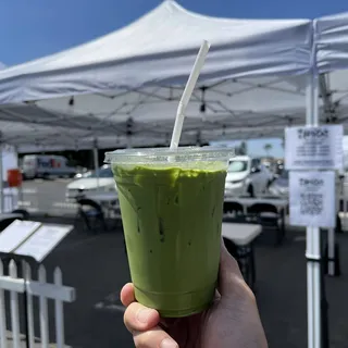 Homemade Iced Matcha Latte