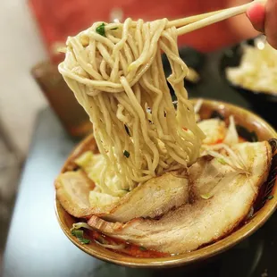 Deconstructed monster ramen