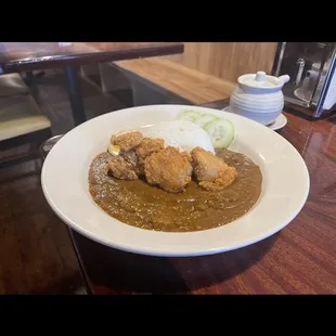 Special curry chicken rice