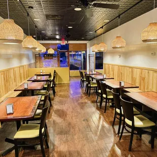 the interior of a restaurant