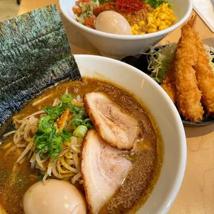 Curry Ramen, Fried Shrimp, Keema Noodle