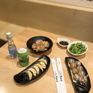  variety of food items on a table