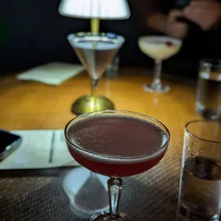 a cocktail in a coupe glass