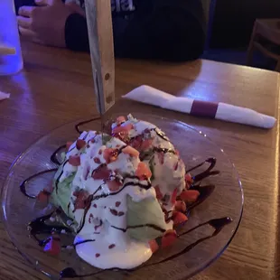 a salad on a plate
