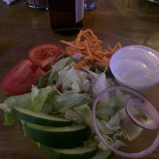 a plate of salad