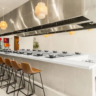 interior, sushi and sashimi
