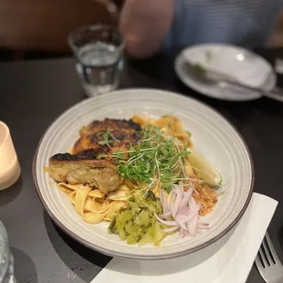 Fettuccine chicken thigh