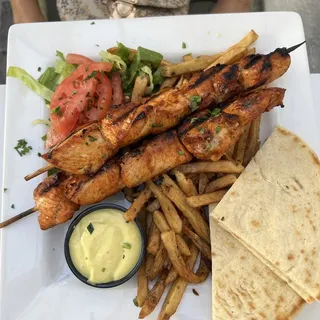 Chicken Souvlaki Platter