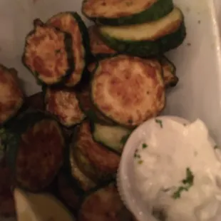 Herb Crusted Fried Zucchini