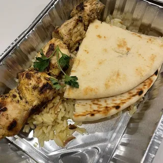 Kids Chicken Kalamaki Plate