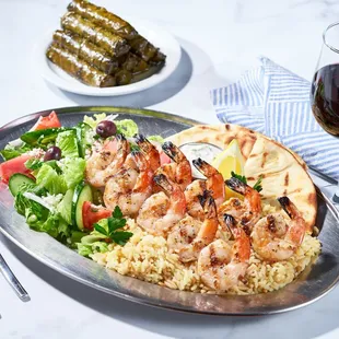 Shrimp Kalamakia Plate