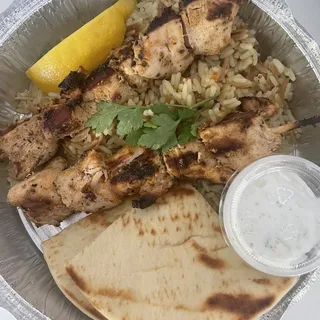 Kids Chicken Kalamaki Plate