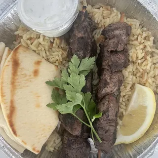 Kids Steak Kalamaki Plate