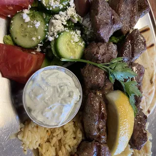 Kids Steak Kalamaki Plate